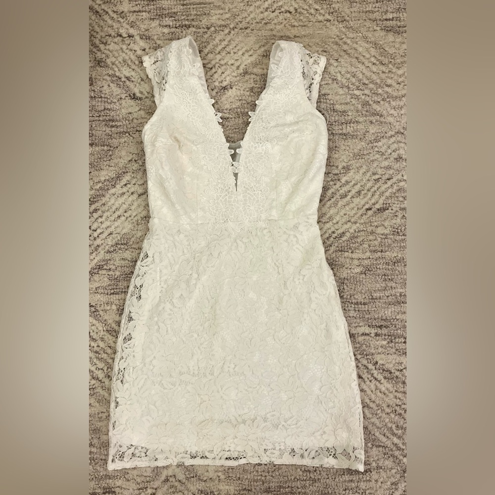 White lace dress mini